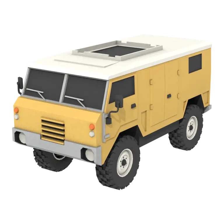 The Marshal yellow cab-over vehicle game model