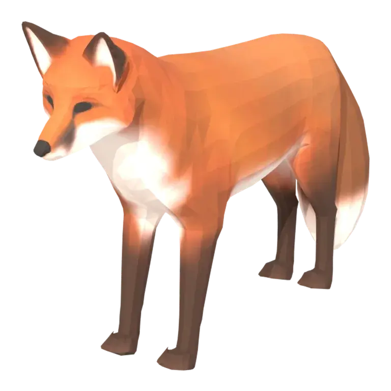 Red Fox wildlife model