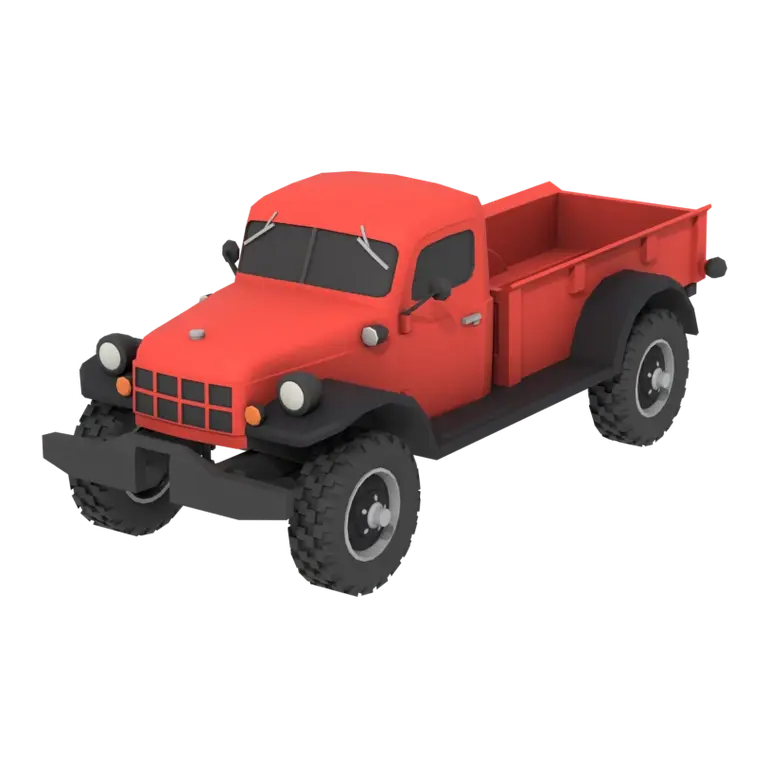 The Blast Wagon red pickup game model